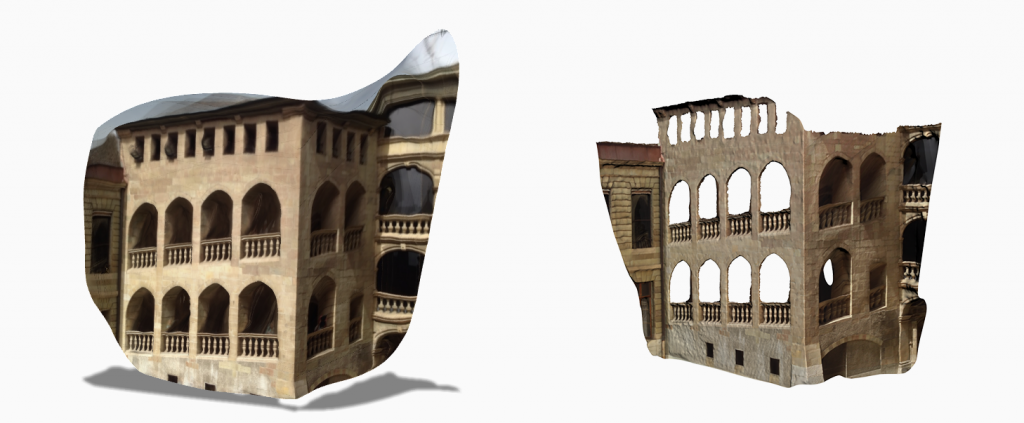 The 3D reconstruction of the Hotel De Ville.